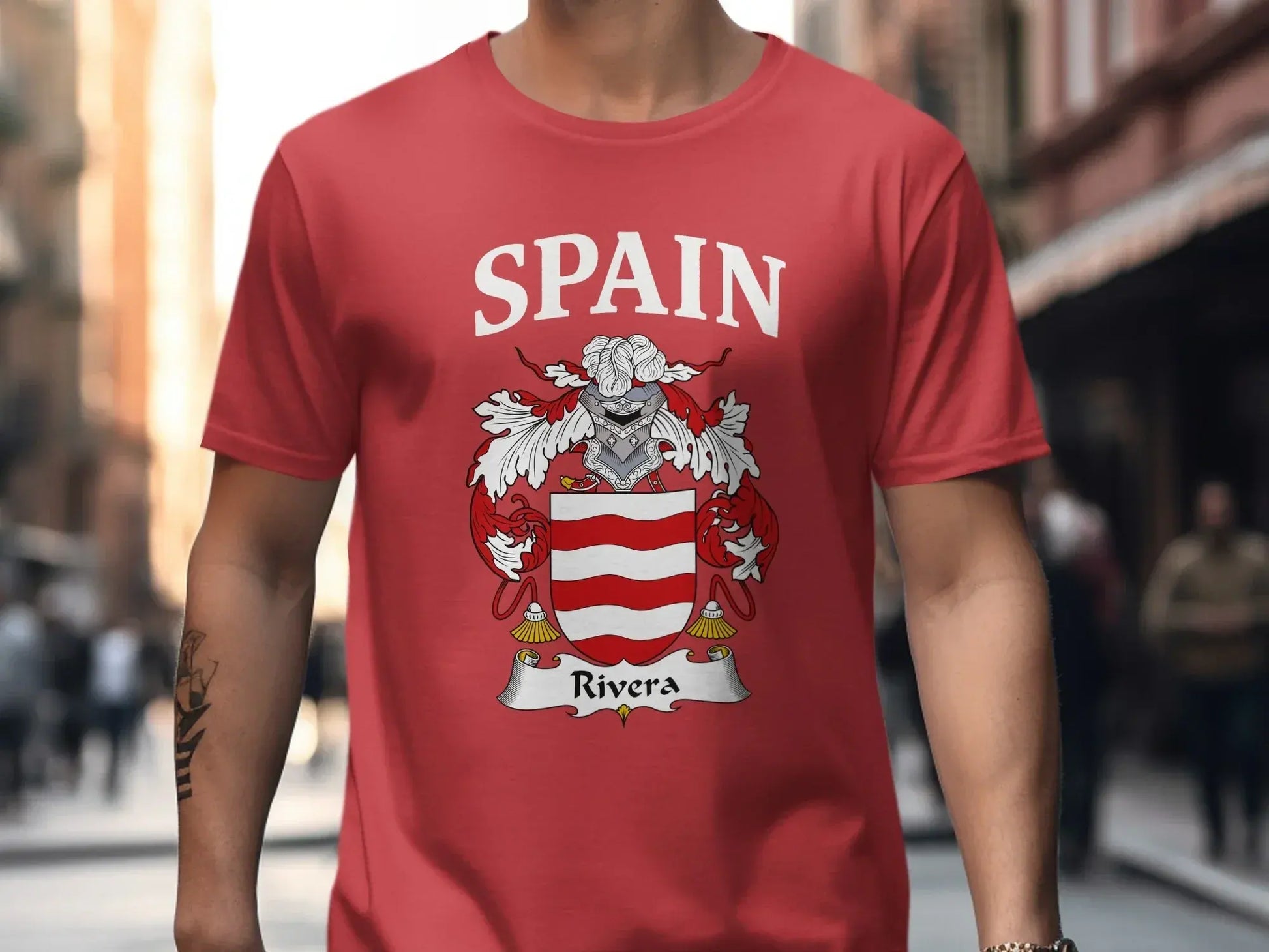 Spain Rivera Family Crest Design T-Shirt product type