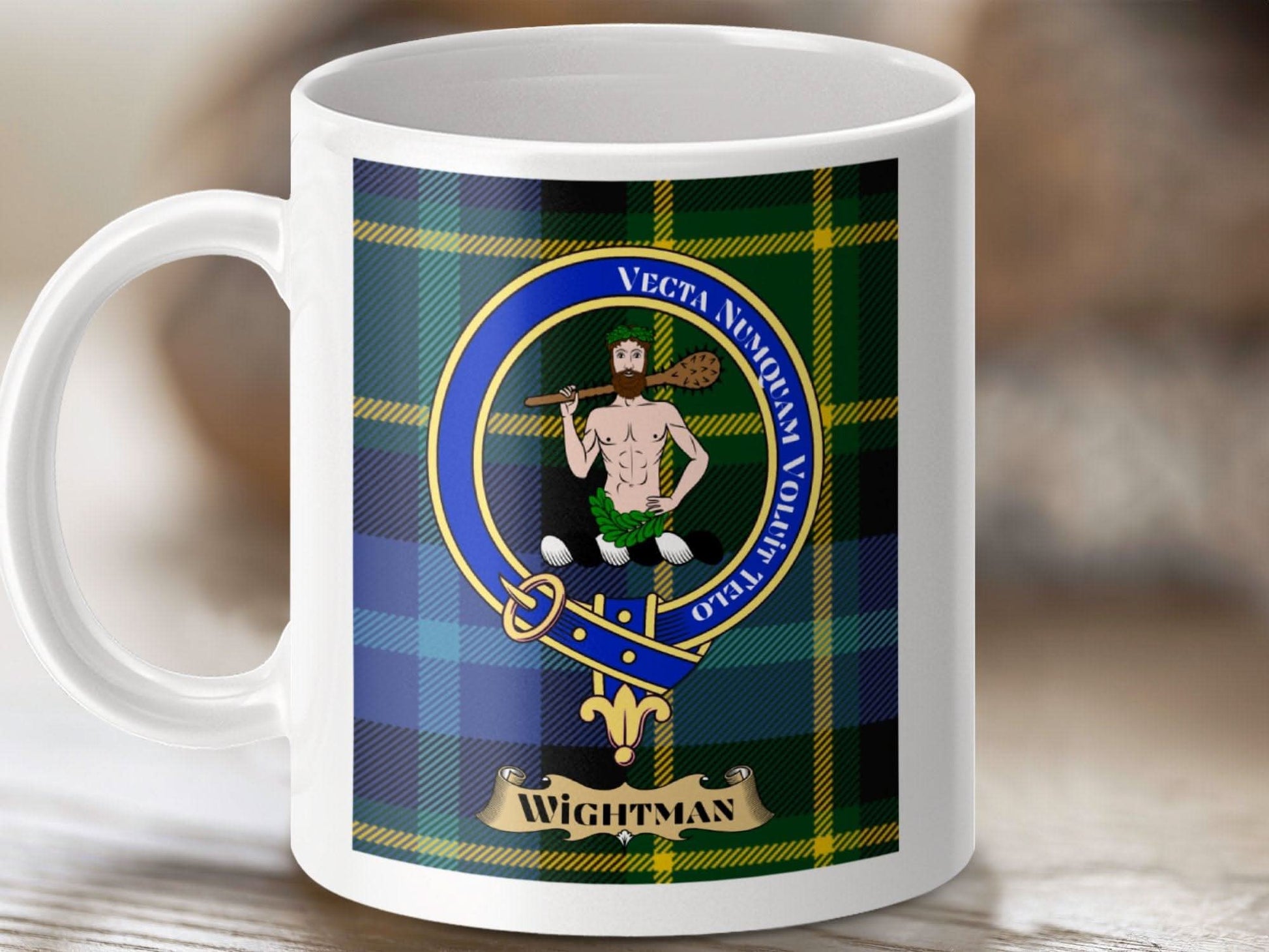 Vecta Nimorum Beati Motto Wightman Clan Mug product