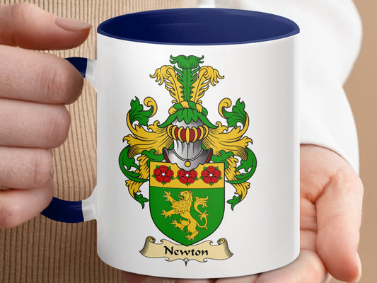 Scottish Clan Newton Coat of Arms Heraldic Emblem Mug - Living Stone Gifts