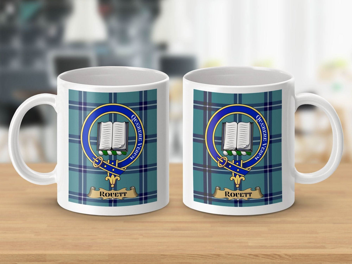 Illustrated Family Crest Clan Rowett Coffee Mug product