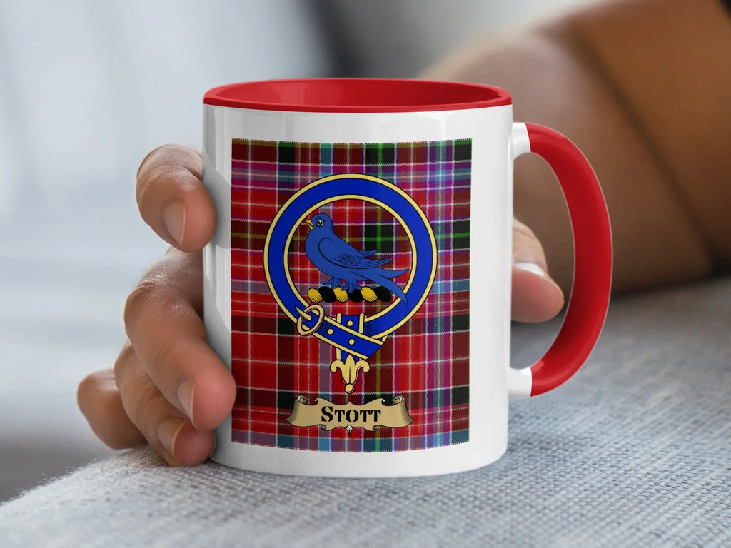 Stott family crest ceramic mug for everyday coffee and tea