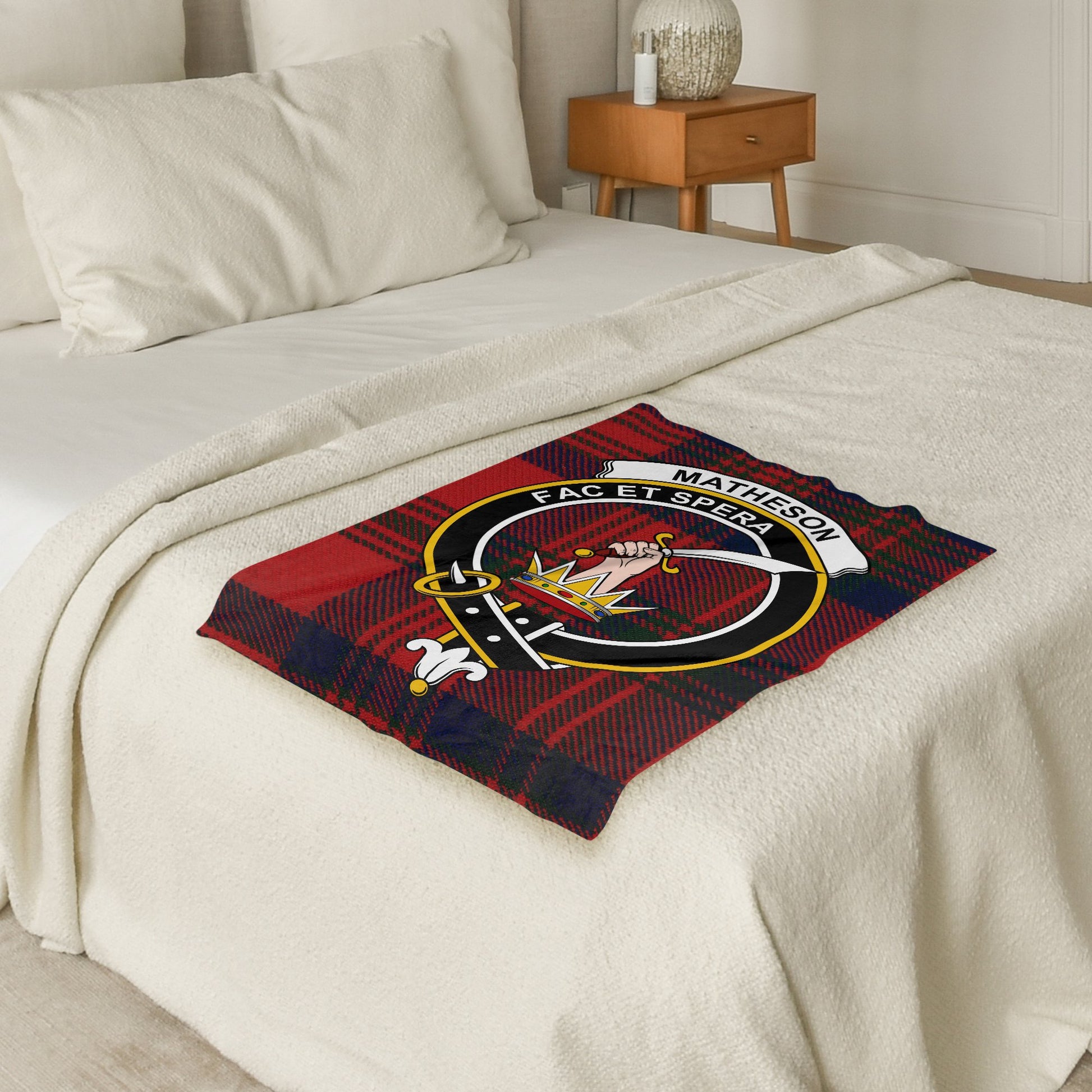 Scottish Clan Matheson Tartan Throw Blanket - Living Stone Gifts