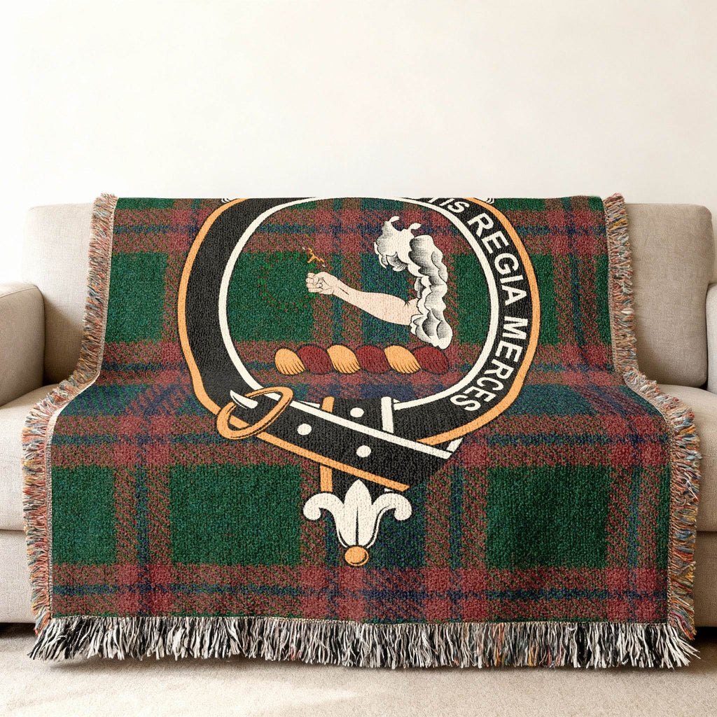 Clan Skene heritage blanket — Scottish clan crest and tartan plaid throw