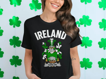 Ireland Hanlon Family Crest St Patrick's Day Shirt product type