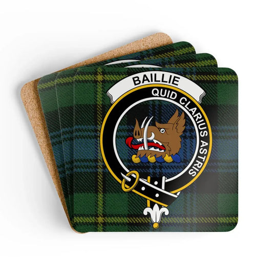 Baillie Tartan Plaid Drink Coaster Set Custom product