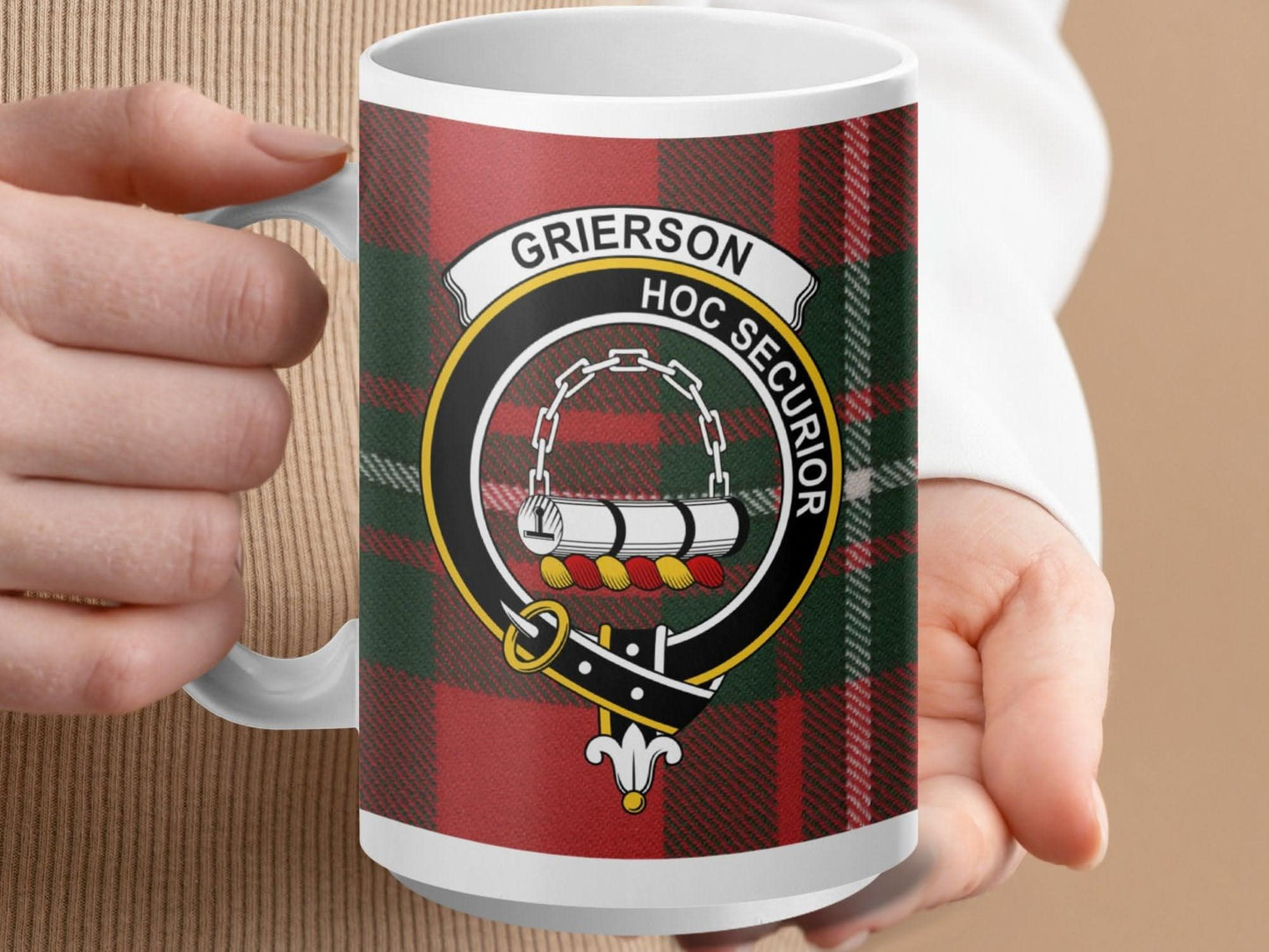 Grierson Clan Traditional Red Plaid Coffee Mug product
