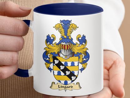 Clan Lingard Scottish Coat of Arms Accent Mug - Living Stone Gifts