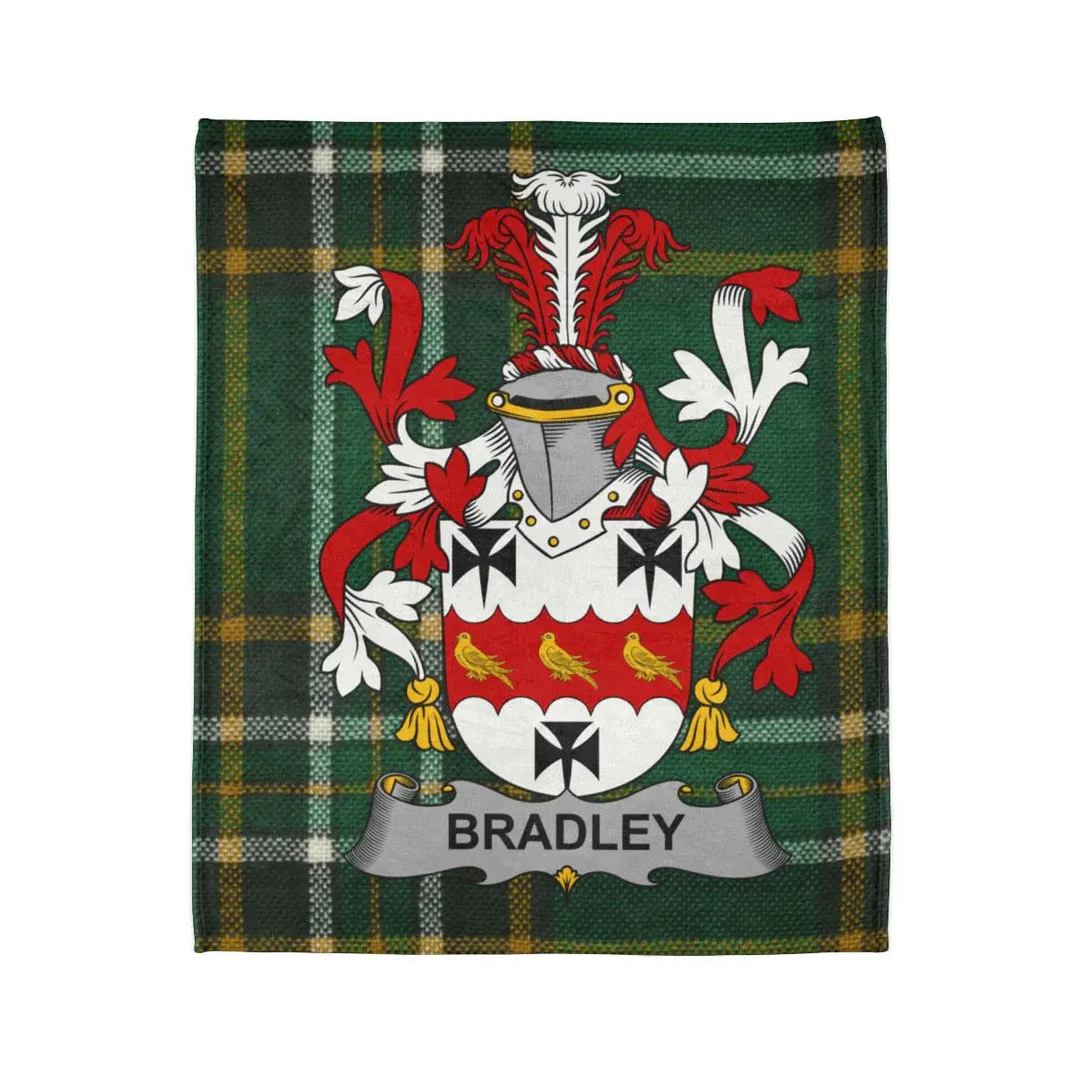 Bradley Family Coat of Arms Fleece Blanket product type