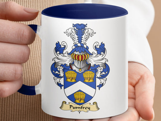 Scottish Clan Surname Coat of Arms Mug Pumfrey Design - Living Stone Gifts