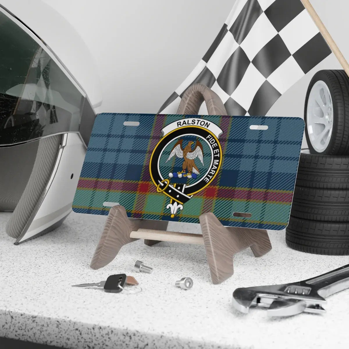 Ralston Ride Warfare Eagle Emblem License Plate product