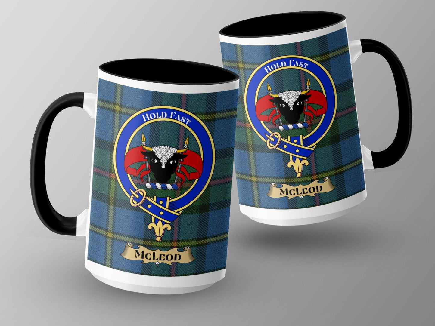 McLeod Clan Crest Tartan Hold Fast Scottish Mug - Living Stone Gifts