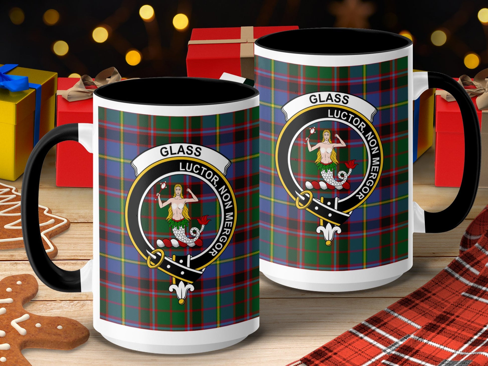 Clan Glass Scottish Tartan Crest Mug - Living Stone Gifts