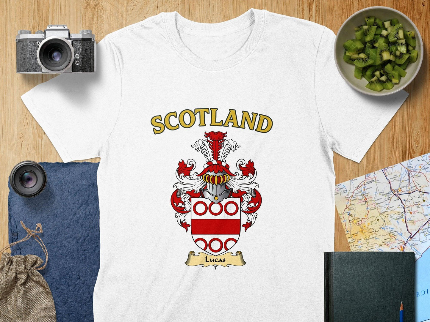 Lucas Clan Family Crest Scotland T-Shirts - Celtic Ancestry Gifts