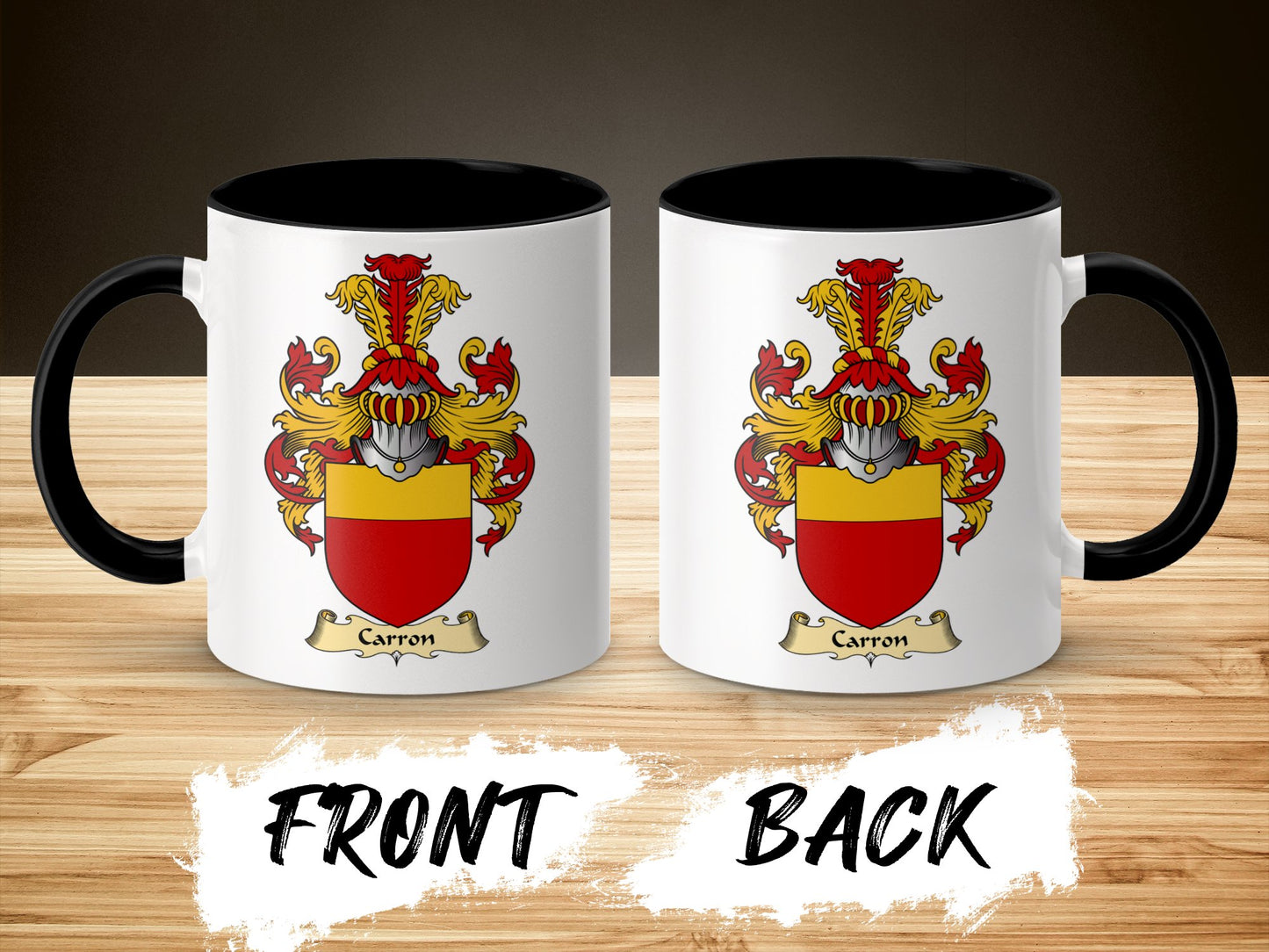 Clan Carron Scottish Coat of Arms Accent Coffee Mug - Living Stone Gifts