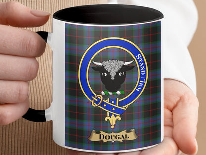 Clan Macdougal Highland Tartan Clan Crest Dougal Mug - Living Stone Gifts