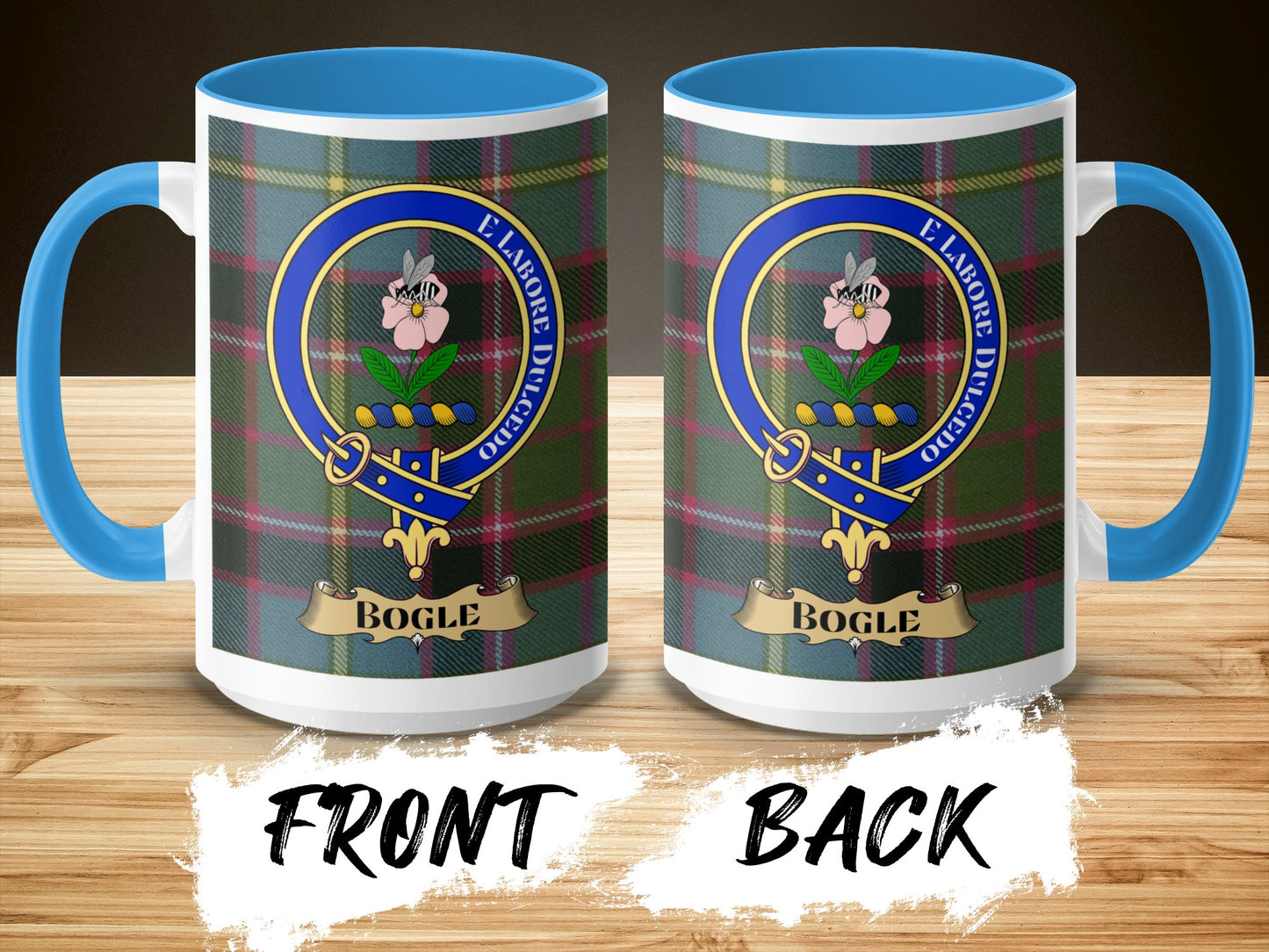 Vibrant Tartan Print with Enchanting Bogle Emblem Mug - Living Stone Gifts