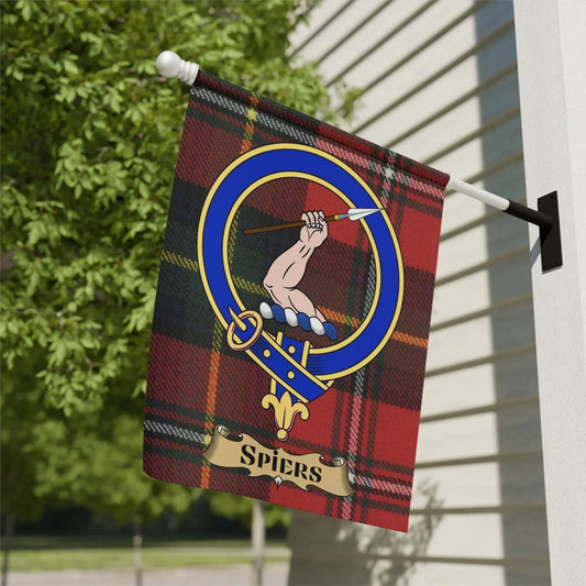 Spiers Family Crest Plaid Pattern Flag product