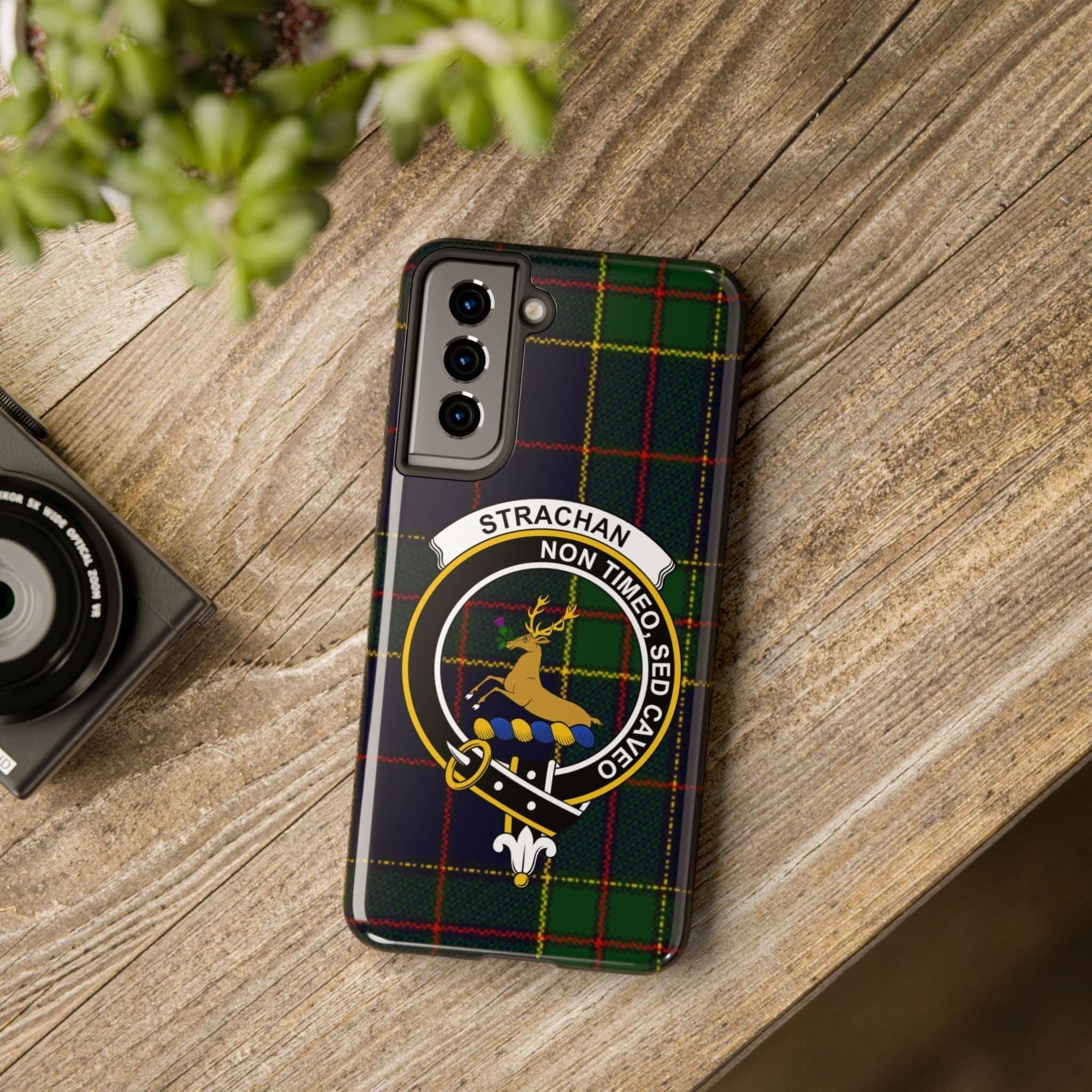 Strachan Tartan Clan Non Timeo Sed Caveo Cell Phone Case - Celtic Ancestry Gifts