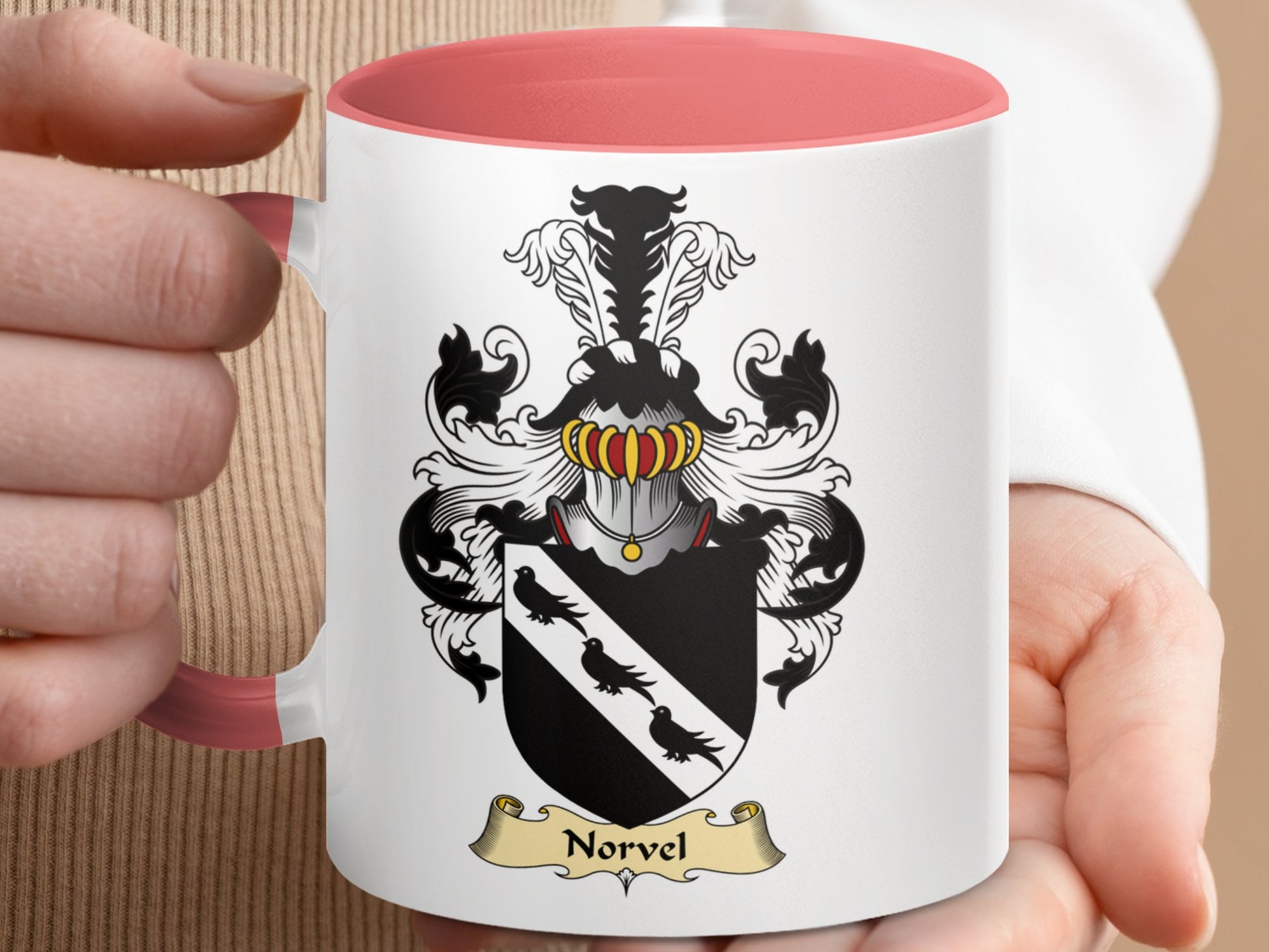 Scottish Clan Norvel Coat of Arms Heritage Mug - Living Stone Gifts