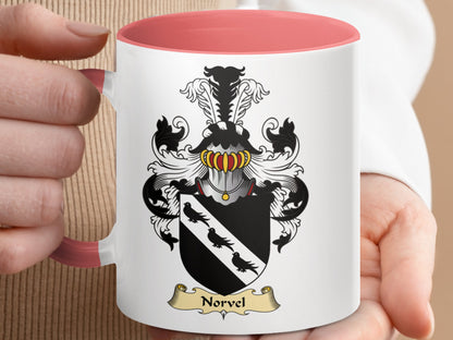 Scottish Clan Norvel Coat of Arms Heritage Mug - Living Stone Gifts