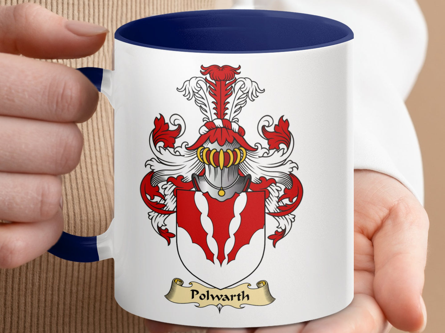 Scottish Clan Polwarth Family Coat of Arms Heritage Mug - Living Stone Gifts