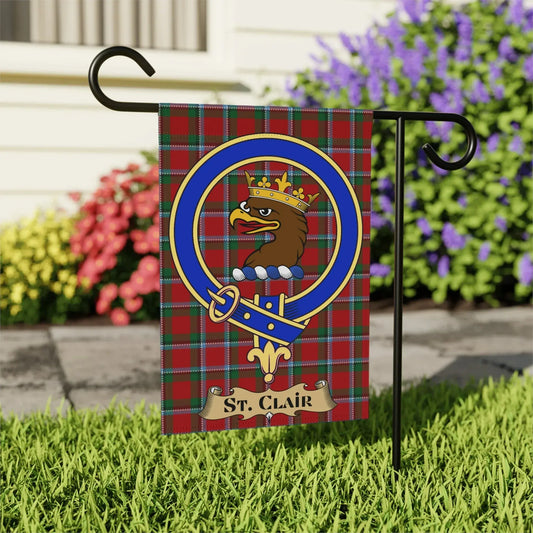 St. Clair Crest Tartan Garden Flag product type