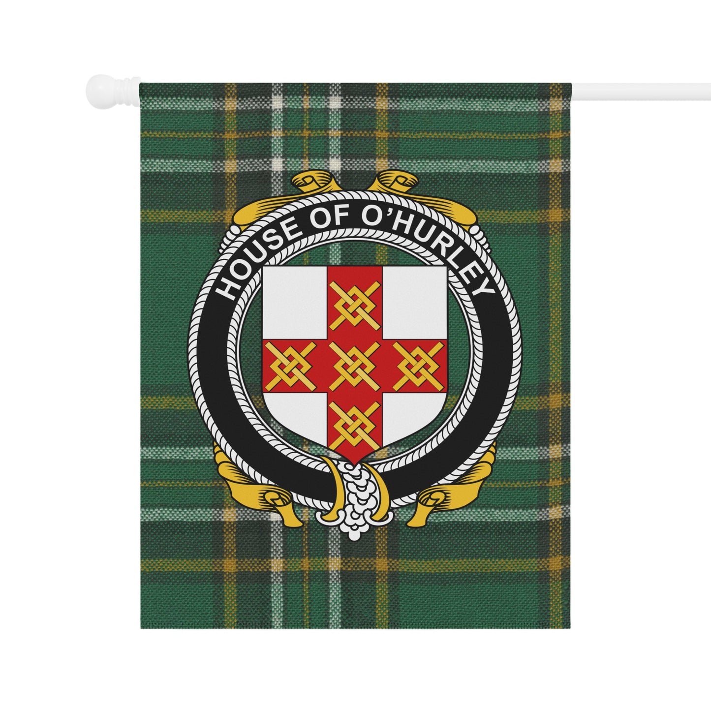 House of O'Hurley Family Crest Flag Decor