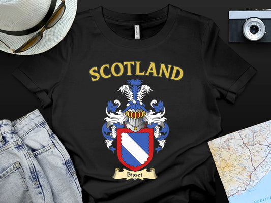 Scotland Bisset Family Crest Graphic T-shirt product type