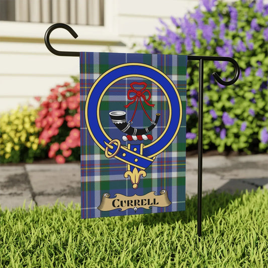 Tartan Garden Flag With Currell Crest Banner product type