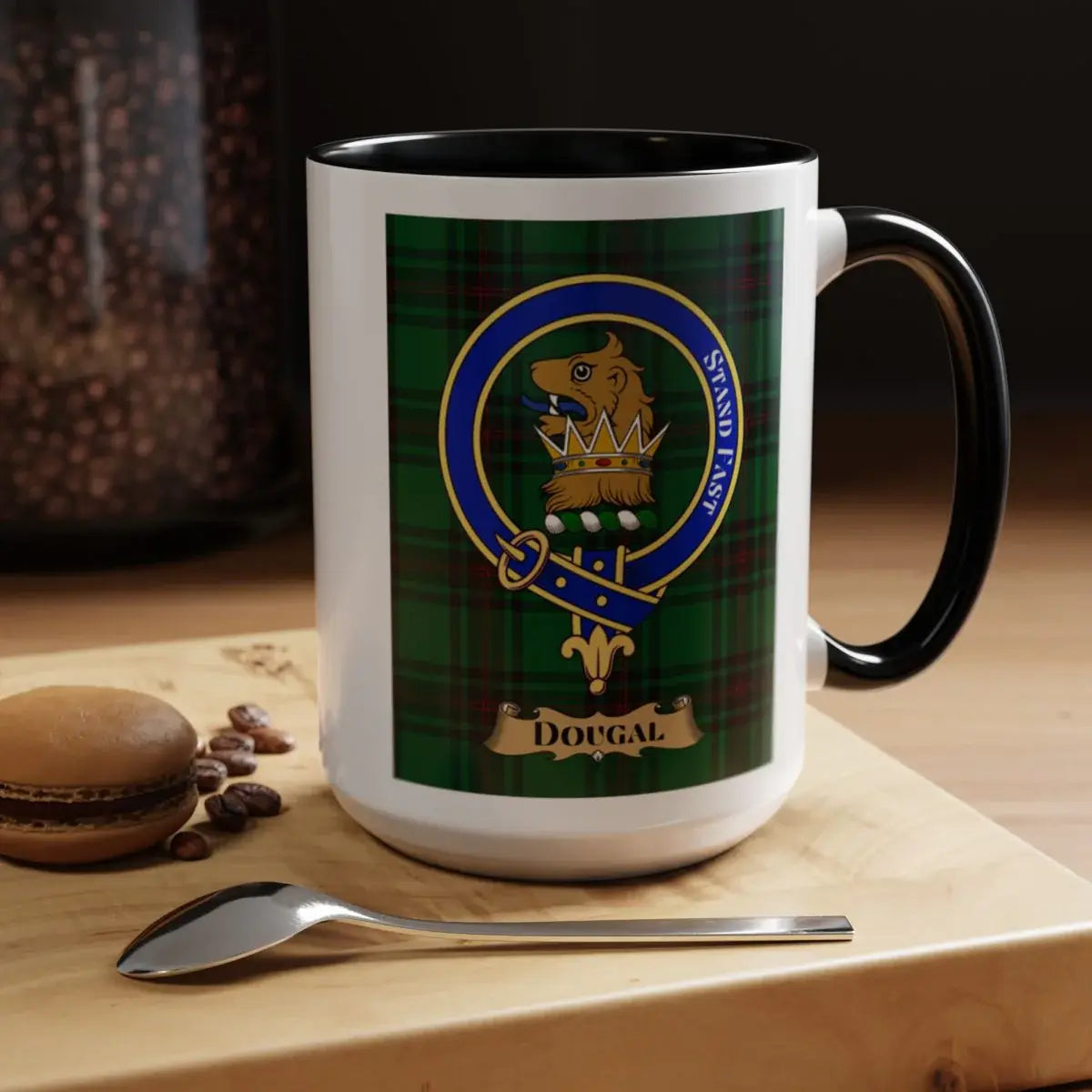 Stand Fast Dougal Clan Crest Tartan Mug