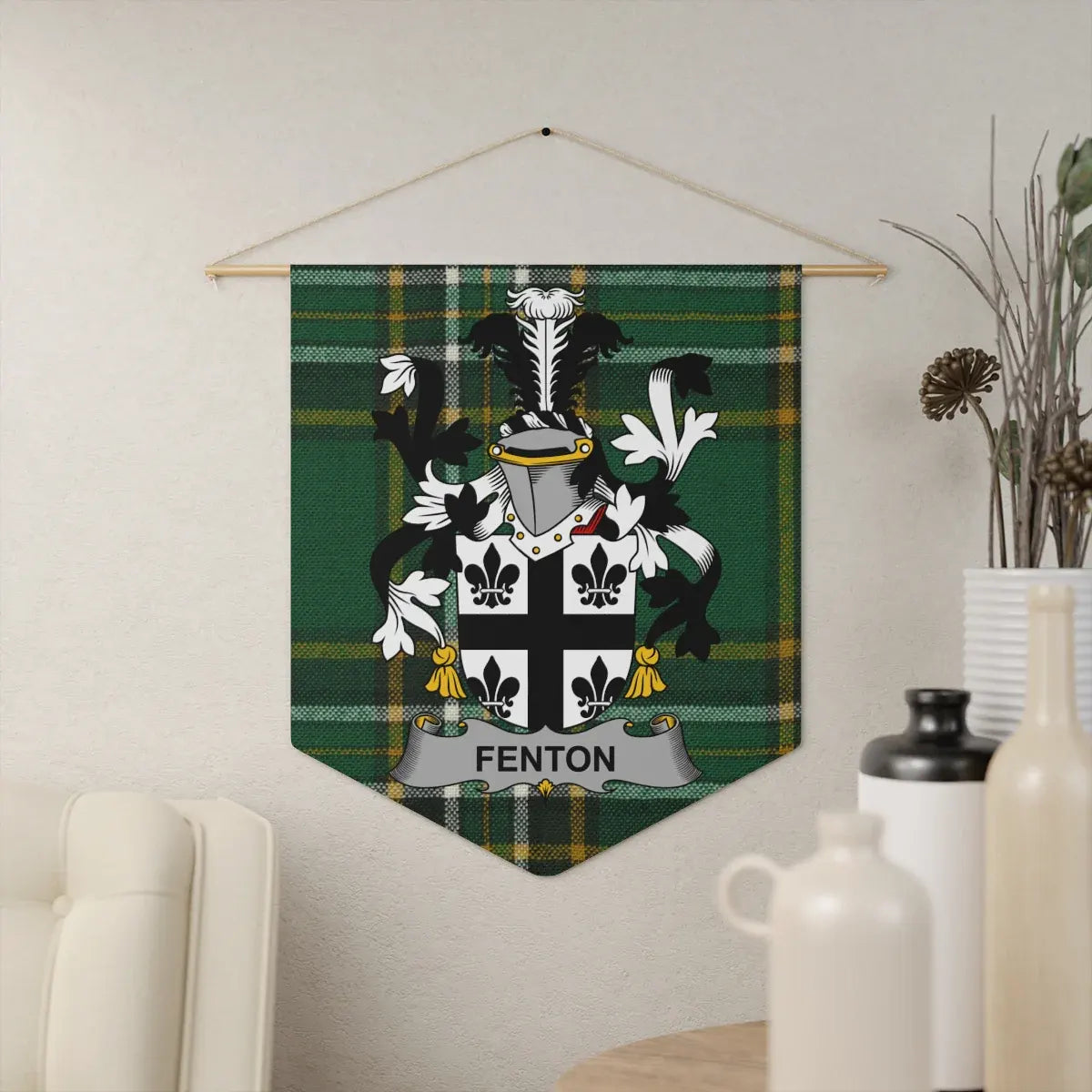 Personalized Family Crest Tapestry Wall Hanging product
