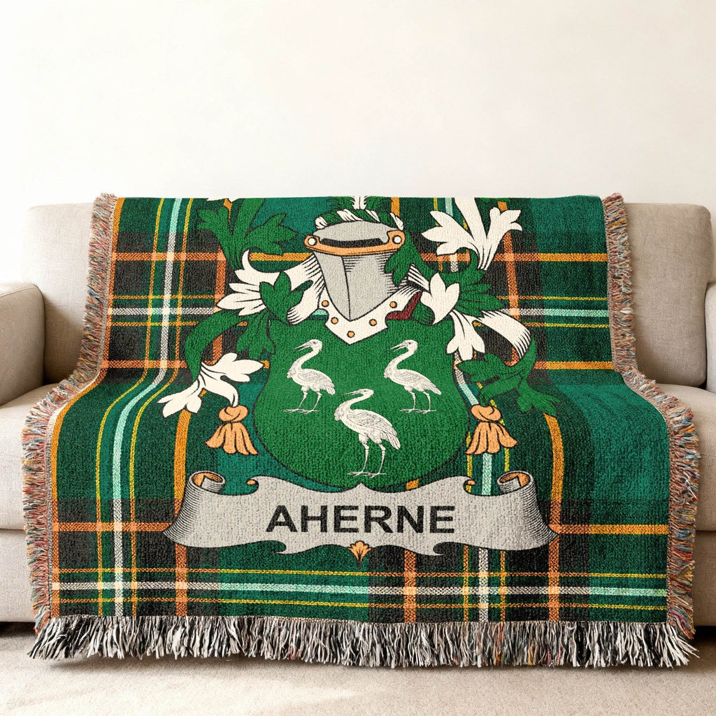 Aherne Heraldry Design Plaid Throw Blanket product type