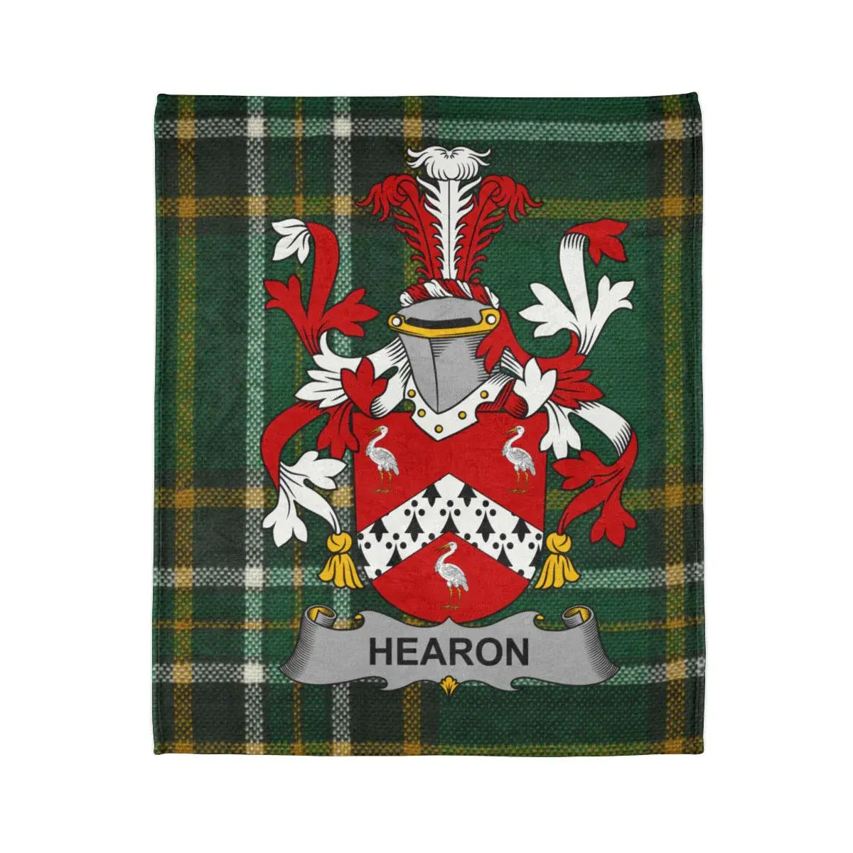 Hearon Crest Green Tartan Blanket Product