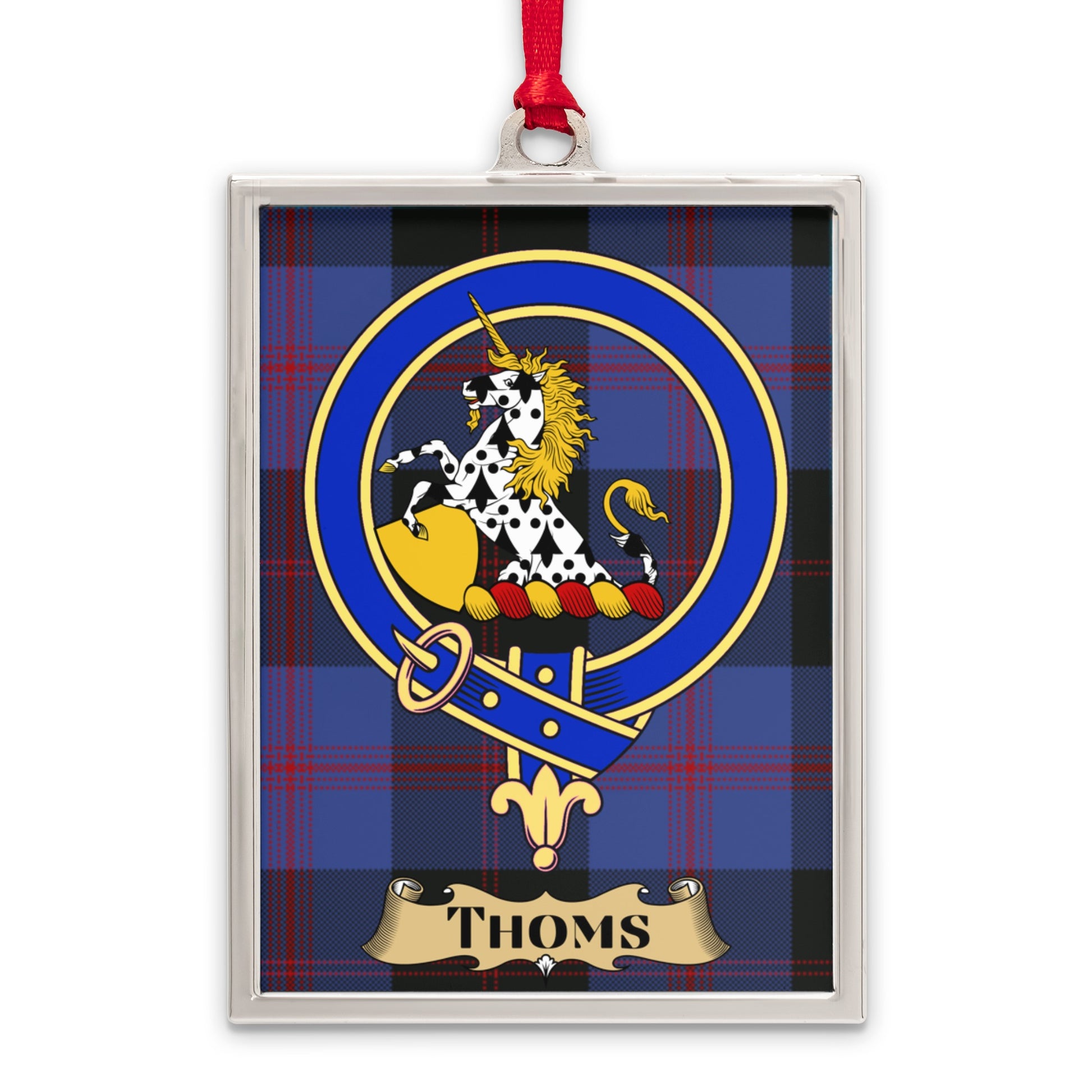 Thoms Plaid Unicorn Family Crest Ornament product
