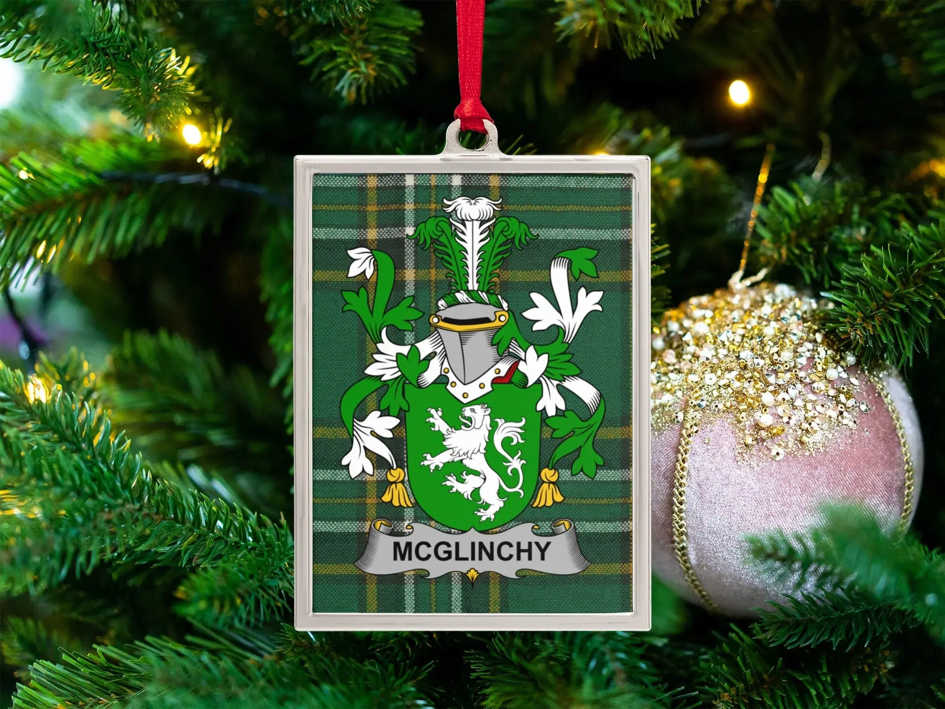 McGlinchy Family Crest Personalized Ornament product