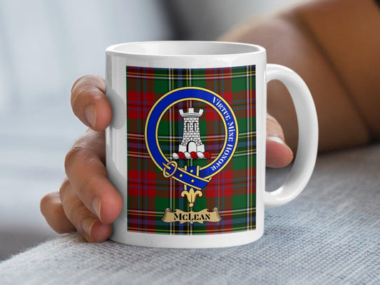 McLean Tartan Crest Clan Plaid Gift Mug - Living Stone Gifts