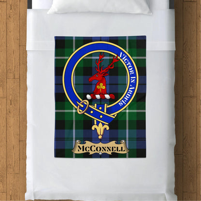 Scottish Clan McConnell Crest Tartan Blanket - Living Stone Gifts