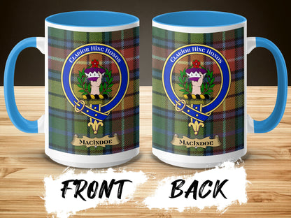 Clan Macindoe Crest Badge Tartan Clan Macindoe Mug - Living Stone Gifts