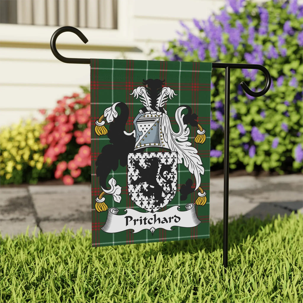 Pritchard Welsh Family Crest Garden Flag | National Tartan Design