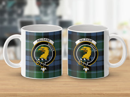 Clan Haldane Scottish Tartan Crest Design Mug - Living Stone Gifts