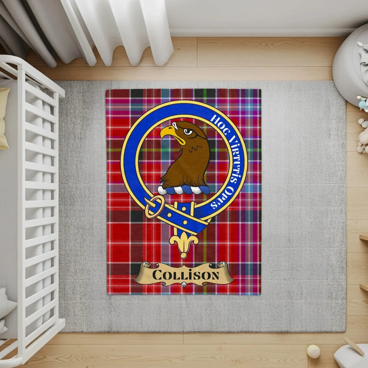 Personalized Family Eagle Tartan Plaid Name Collison product