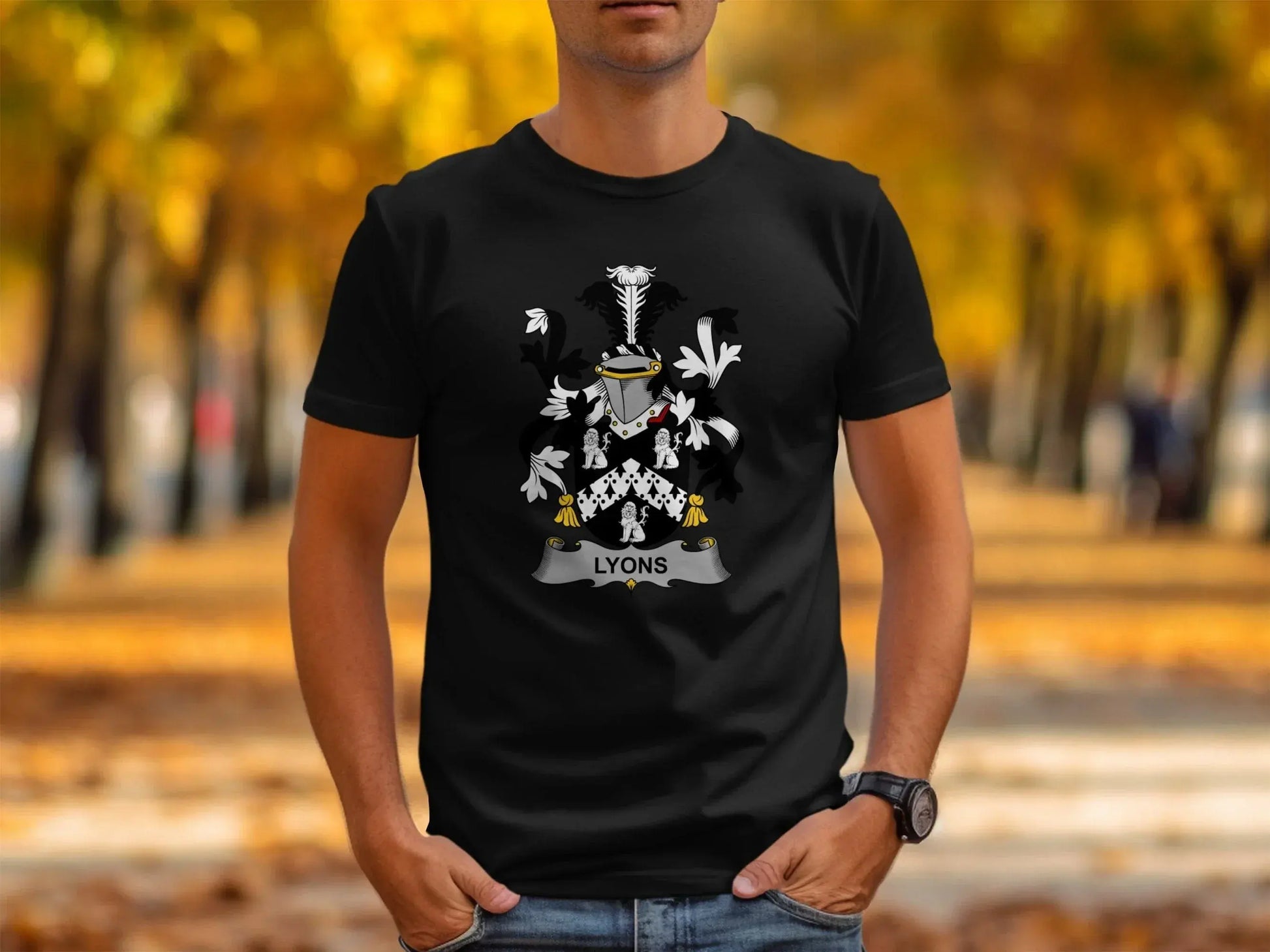 Lyons Family Crest Emblem Heritage T-Shirt product