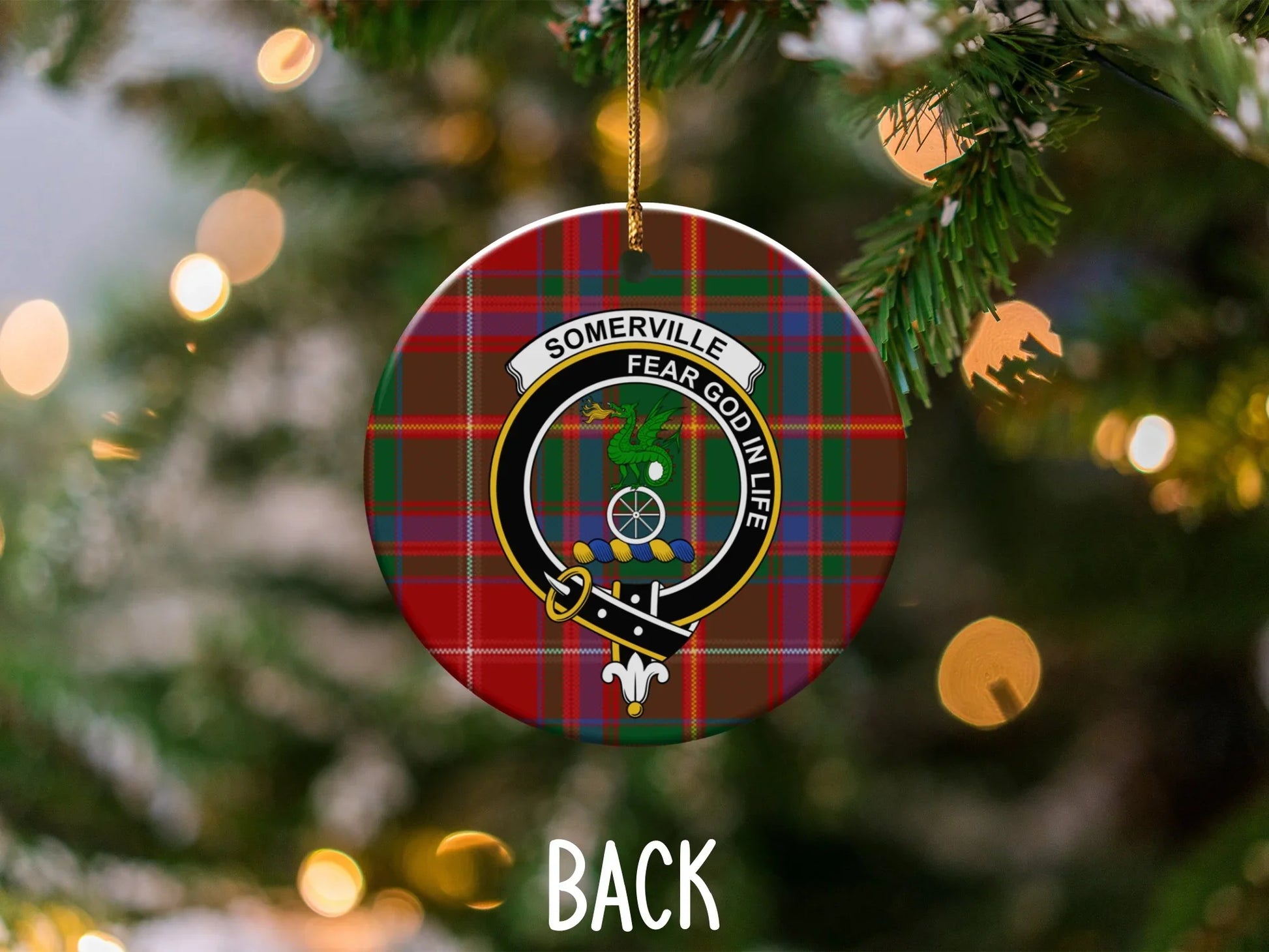 Somerville Fear God in Life Clan Crest Ornament product