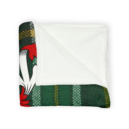 Cozy Christmas Pattern Plaid Green and Red Blanket product