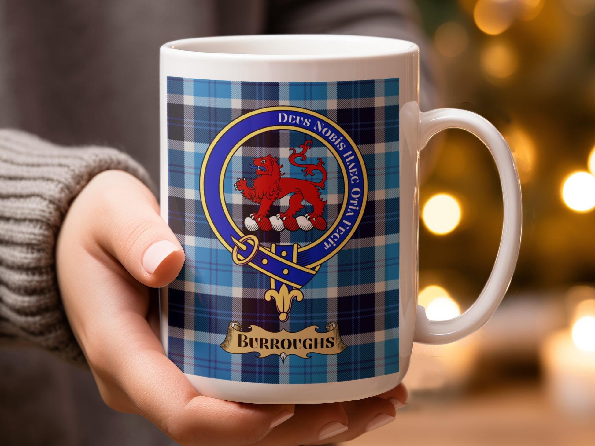 Burroughs Clan Crest Tartan Plaid Coffee Mug - Living Stone Gifts