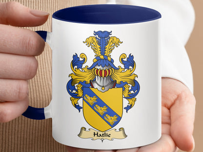 Hatlie Scottish Clan Coat of Arms Accent Mug - Living Stone Gifts