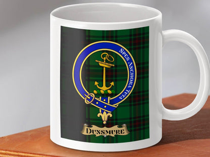 Dunsmure Scottish Tartan Mug with Crest Design product