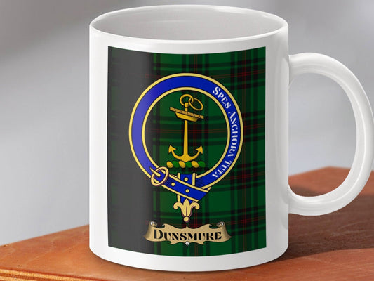 Dunsmure Scottish Tartan Mug with Crest Design product