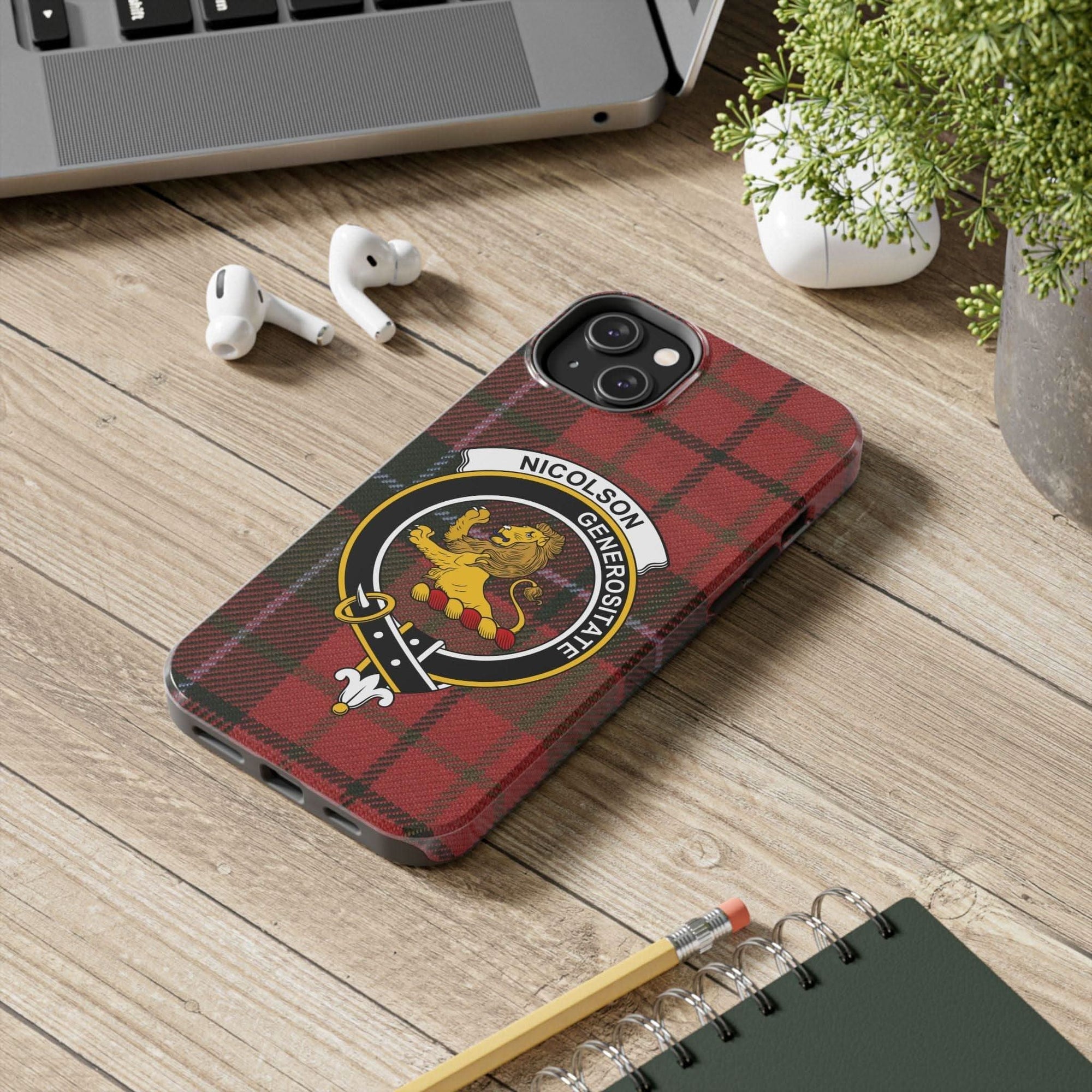 Nicolson Clan Scottish Tartan Cell Phone Case - Celtic Ancestry Gifts