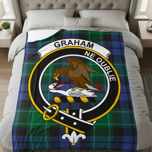 Graham Clan Crest Tartan Blanket for Home Decor Product